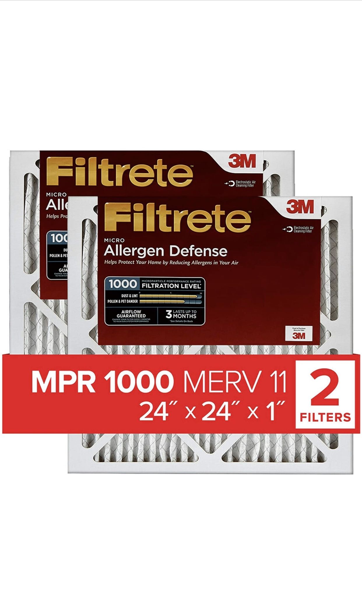 2 packs air filter