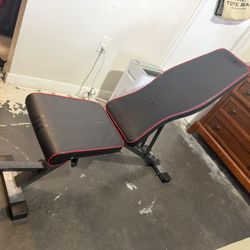 Workout Bench  w/ adjustable Dumbells