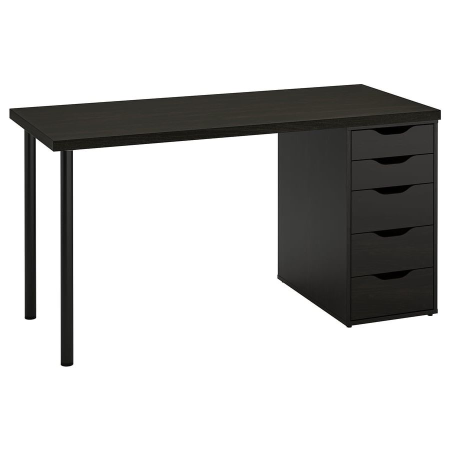 LAGKAPTEN / ALEX Black Long Study Table / Desk