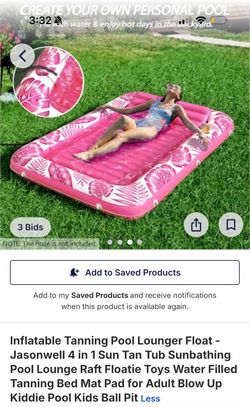 Jasonwell Inflatable Tanning Pool Lounger Float
