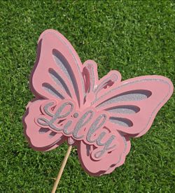 Custom butterfly cake topper