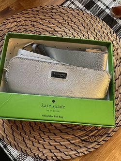 KATE SPADE New York Silver Adjustable Belt Bag