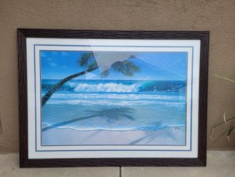 8 Beach Prints With Frames.