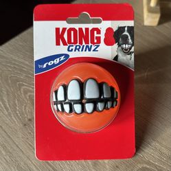 KONG Grinz by Rogz Medium Red Bouncey Floating Treat Ball Dog Fetch Toy 