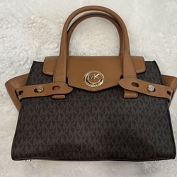 Brown Michael Kors MK Small Monogram handbag New