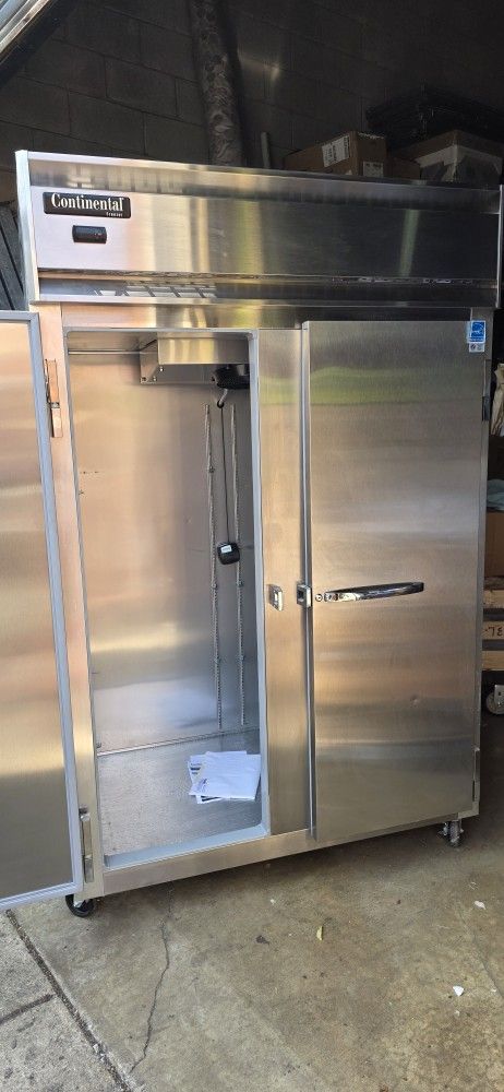 NEW CONTINENTAL 2 DOOR STAINLESS STEEL FREEZER