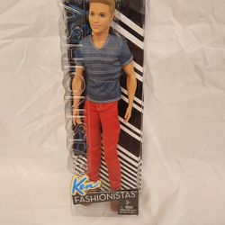 Ken Fashionistas 2015 Wave 1 Red Jeans Blue Shirt Blonde Boy Barbie Doll 2014 DW