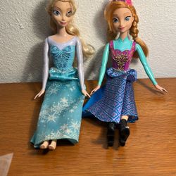 Sisters Frozen Dolls Queen Elsa & Anna 