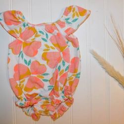 Cat & Jack Baby Girls Newborn Summer Shorts Romper Outfit Boho