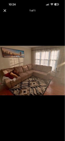 Free delivery Large Tan Sectional Sofa – Spacious & Comfortable