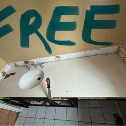 Free 72”countertop  Bathroom Sink