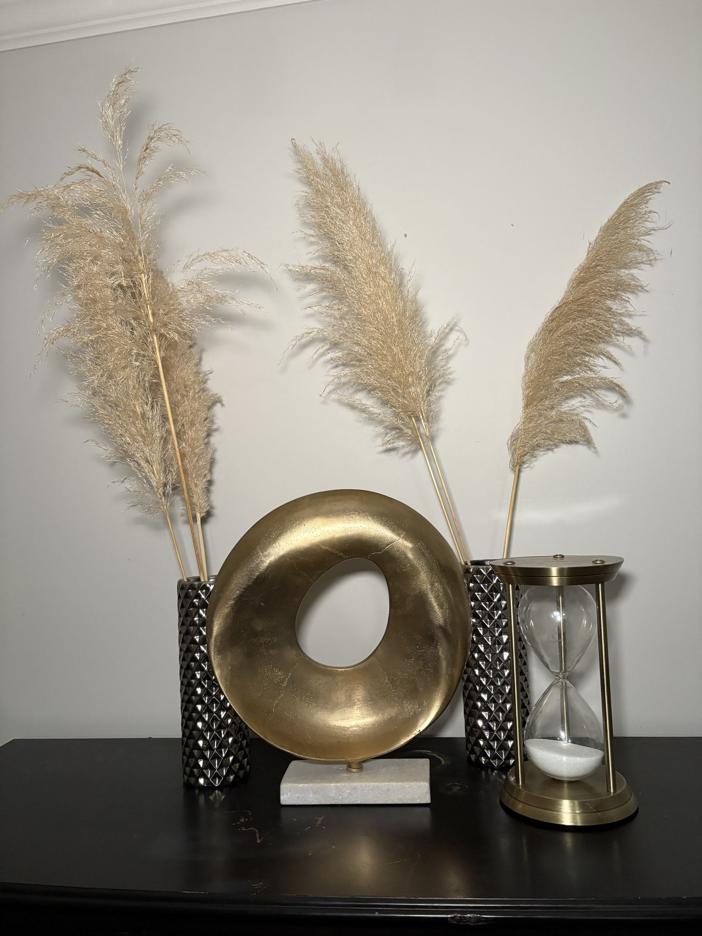 4 Piece Silver And Gold Decor Set