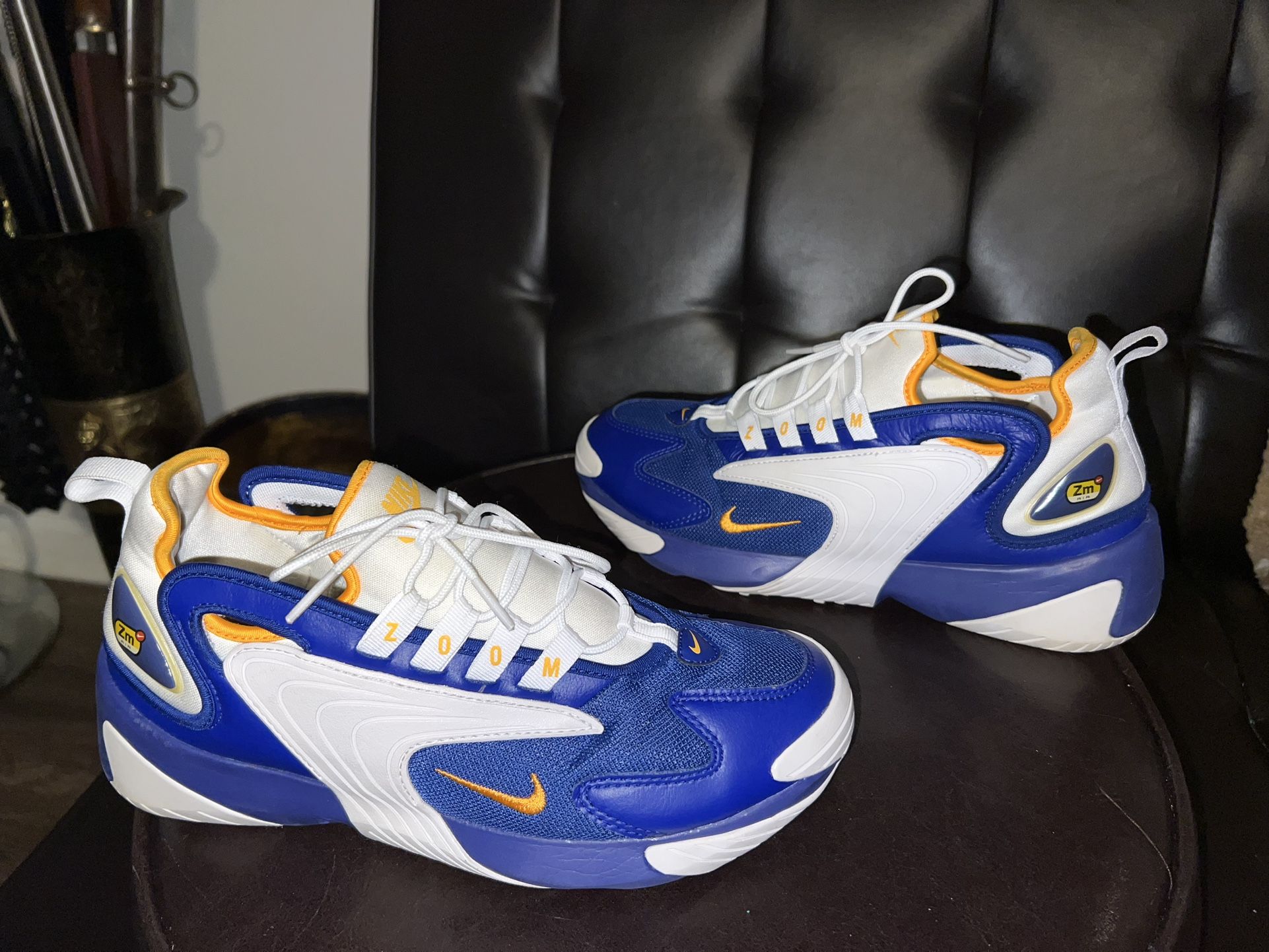 Nike Zoom 2K Deep Royal Blue White Orange Custom size 8.5