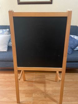 Chalkboard and white board floor easel