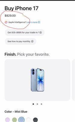 Brand new I Phone 17 , 256 GB with original box