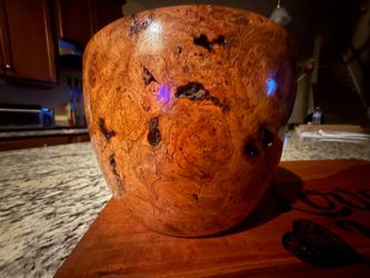 Handmade wooden decorative bowl