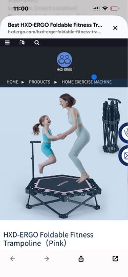 Title Mini Trampoline Rebounder Foldable HD-ERGO 42°