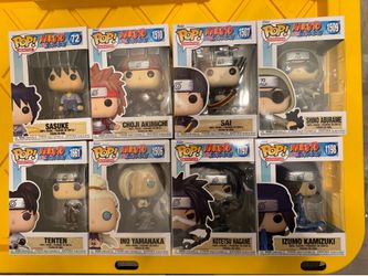 Funko Pop! Animation Naruto Shippuden Boxed Vinyl Lot of 8