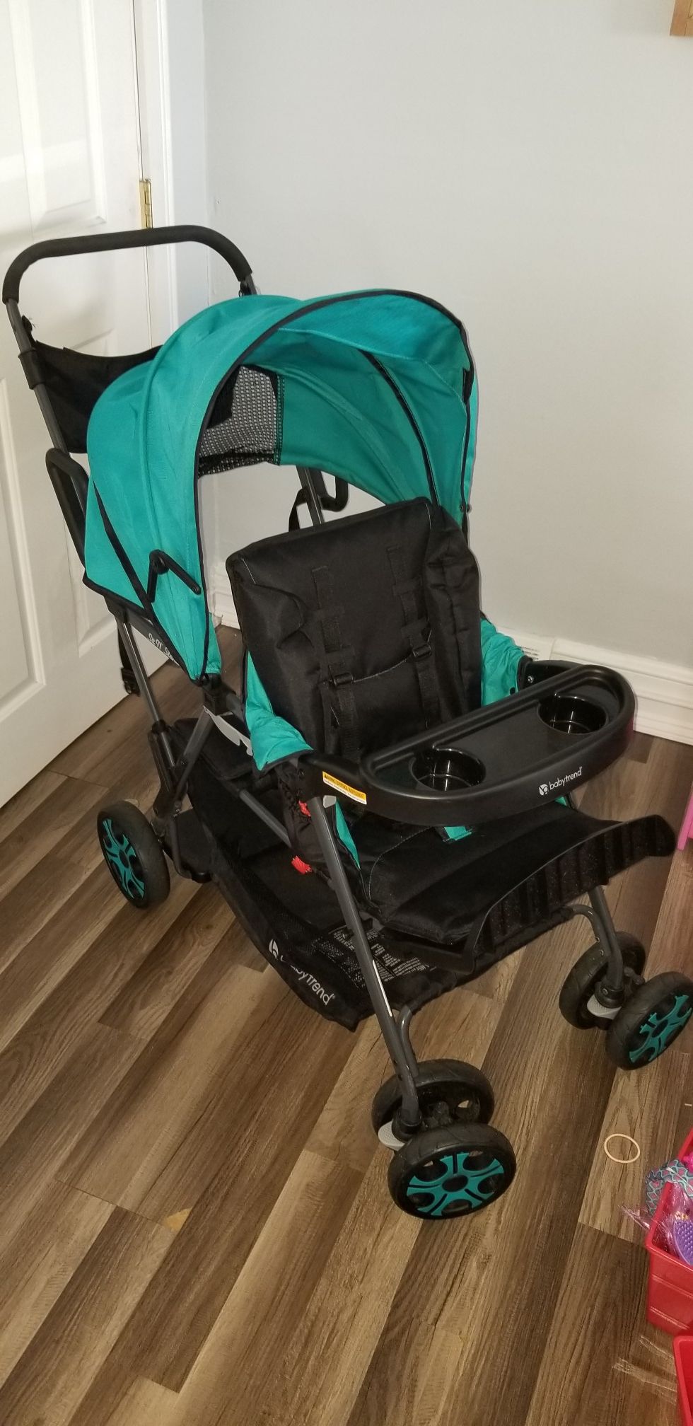 Sit and stand double stroller