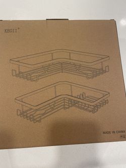 KEGII Shower Caddy Corner Black 2-Pack (Model BSC028