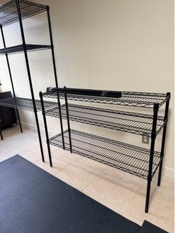 2 Heavy-Duty Metal Storage Racks
