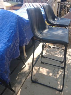 Tall Island FauxLeather Bar Stools.