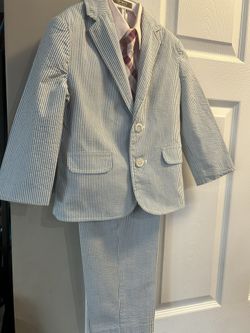 BOY’S BLUE STRIPED SUIT SIZE 4T