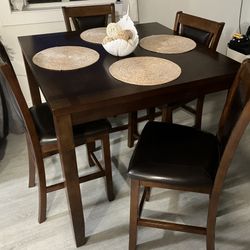 Counter-Height Dining Kitchen Table Set – 5 Piece