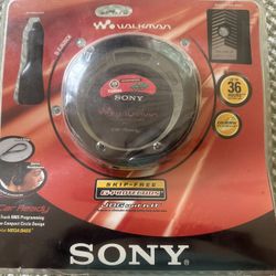  Sony Walkman Portable CD Player Car Ready G-Protection D-EJ626CK/BM New Sealed.