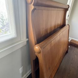 Vintage Empire Style Full Size Wooden Bed Frame