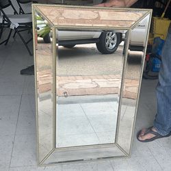 Glass vanity bathroom mirror