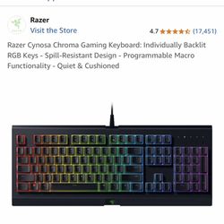 Razer Cynosa Chroma Gaming keyboard 
