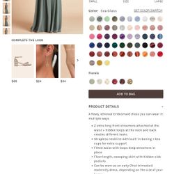 BirdyGrey Grace Convertible Dress Sea Glass XS Bridesmaid Dress