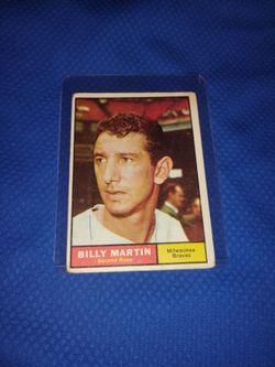 Vintage Old 1961 Billy Martin Baseball Card - Topps #89