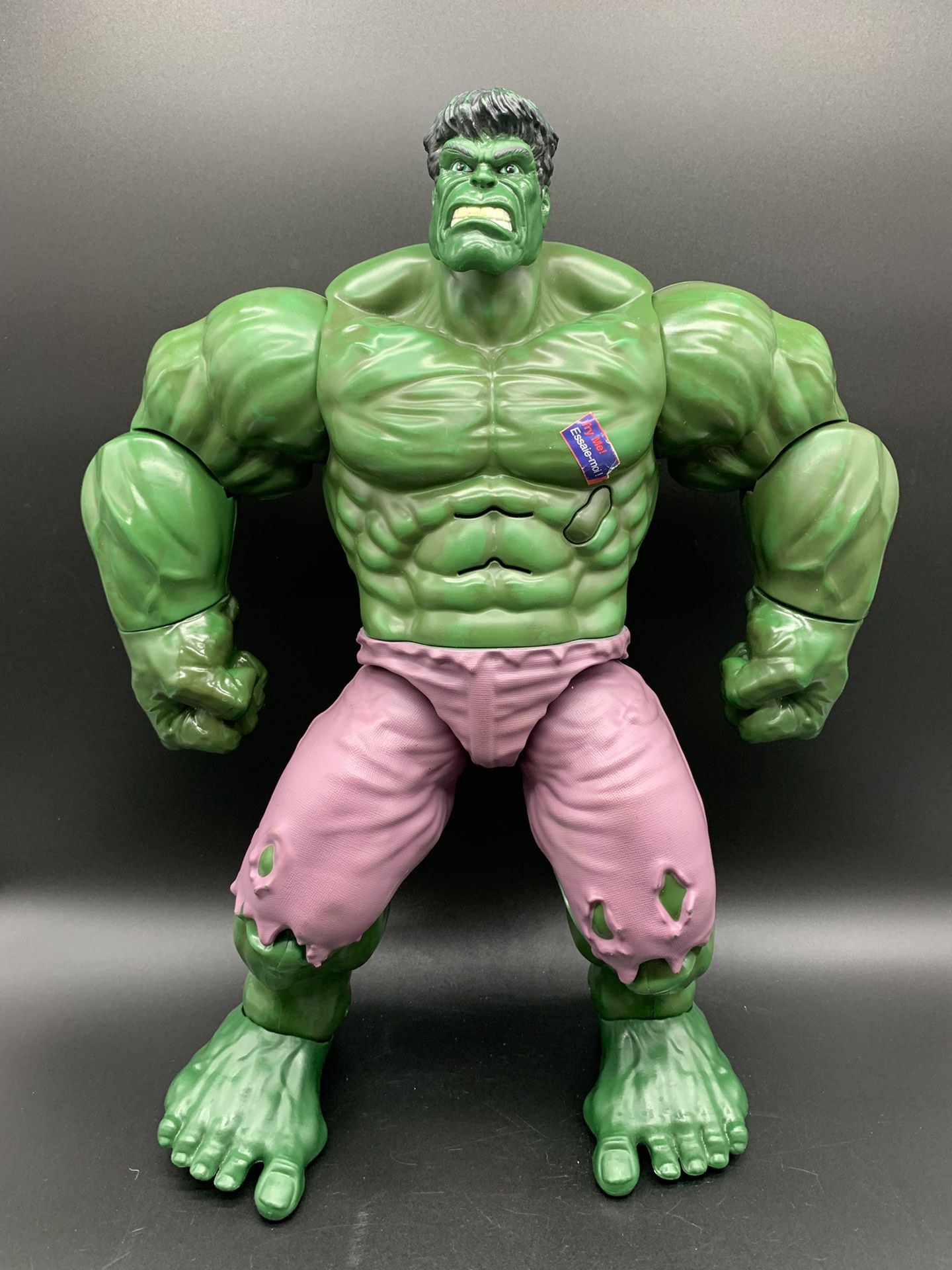 Disney Store Marvel Incredible Hulk 15" Talking Action Figure TESTED WORKS.