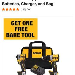 DeWalt 20Volt MAX XR Hammer Drill And ATOMIC Impact Driver 2-Tool Combo Kit