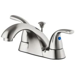 Seasons® Anchor Point™ Two Handle Centerset Bathroom Faucet, 50/50 Quick Install Pop-Up, Brushed Nickel