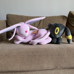 Bundle! Sleeping Umbreon & Espeon - Jazwares - NEW