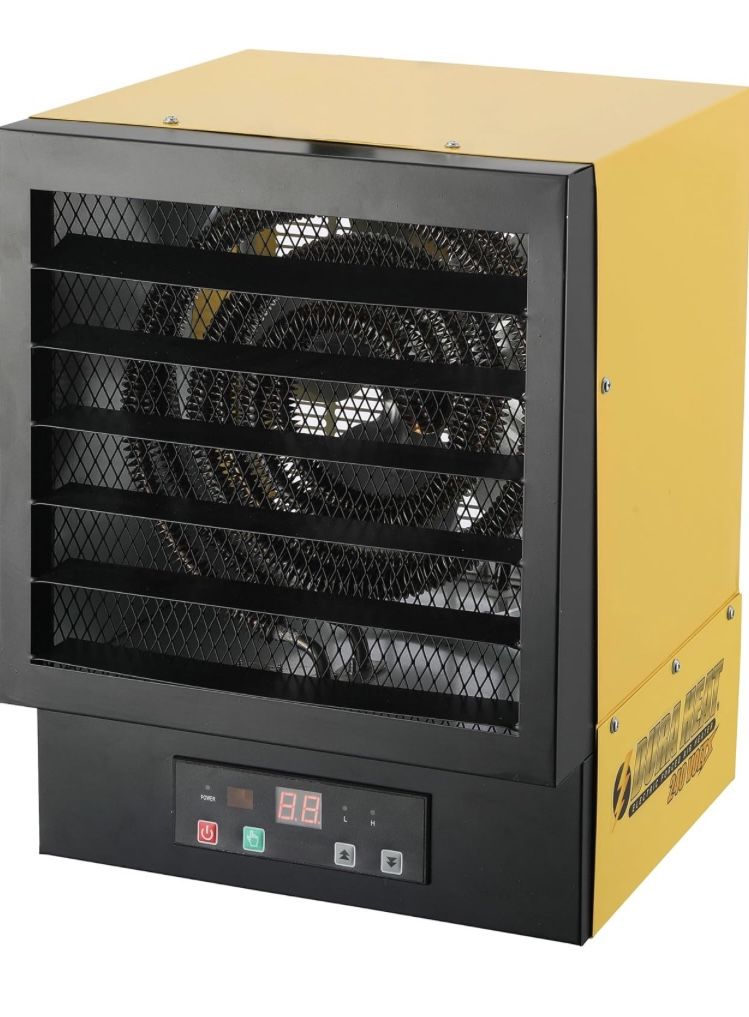 Dura Heat Hard-Wired Ceiling Mount Electric Garage Space Heater with Remote, 10,000 Watt