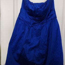 Strapless Blue Coctail Dress