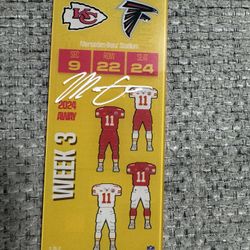 Matt Araiza Signed Autograph Week 3 Acrylic Ticket - Beckett Coa - Kansas City Chiefs