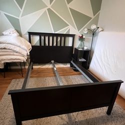 Full Size Bed Frame (Black Wood)