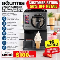 Gourmia Soft Serve Ice Cream Maker – Tested & Working – $100🔥