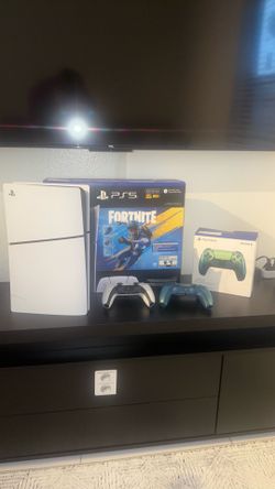 Play Station 5 Slim Fornite + Control Cromado Verde Nuevo