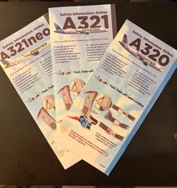 Frontier Airlines Safety Cards