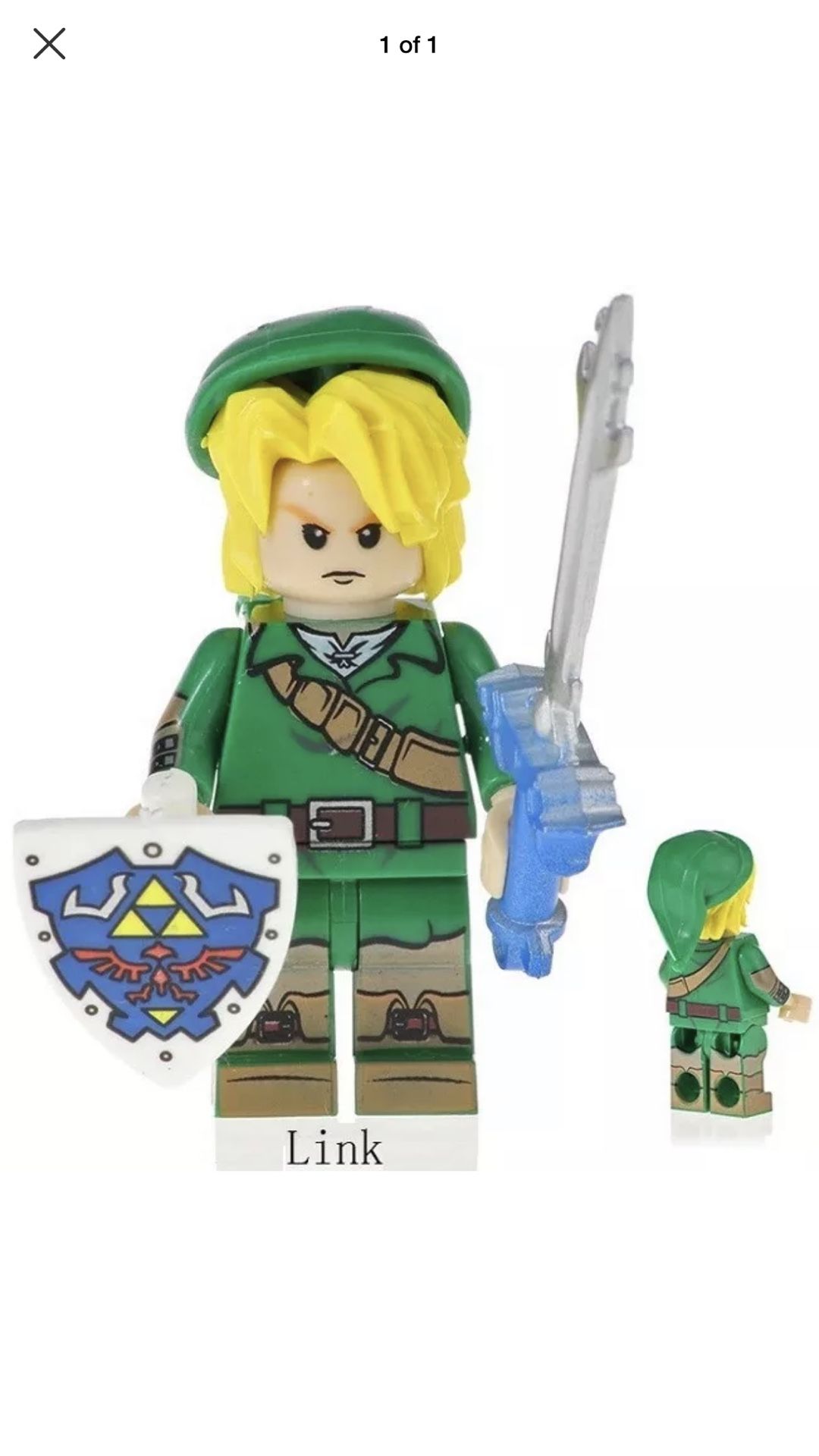 CUSTOM ZELDA X(2) NINTENDO LINK MINIFIGURE