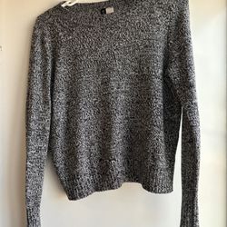 Long Sleeve Black And White Speckled 