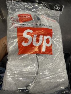 Supreme Grey  Socks 