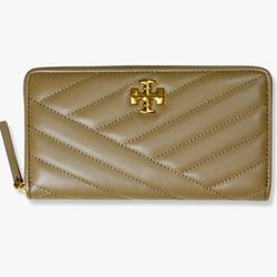  TORY BURCH KIRA CHEVRON QUILTED LEATHER CONTINENTAL ZIP  WALLET 
