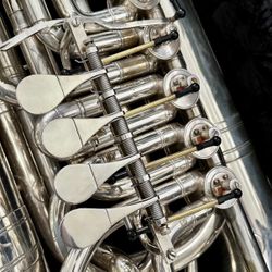 C/Bb Silver 5 Rotary Valve Hirsbrunner Tuba 